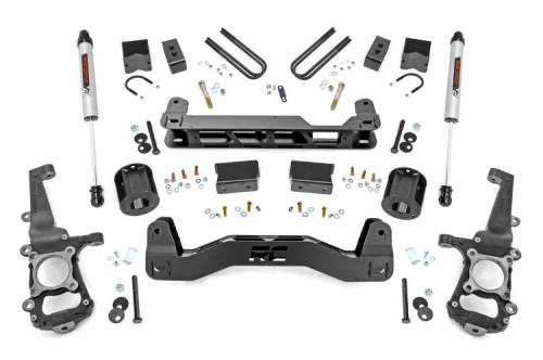 Rough Country - 40870 | Rough Country 4 Inch Lift Kit For Ford F-150 2WD | 2021-2023 | V2 Monotube