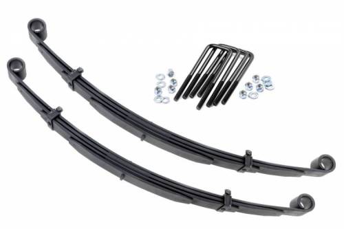 Rough Country - 8044Kit | Front Leaf Springs | 4" Lift | Pair | Ford F-250 4WD (1980-1997)