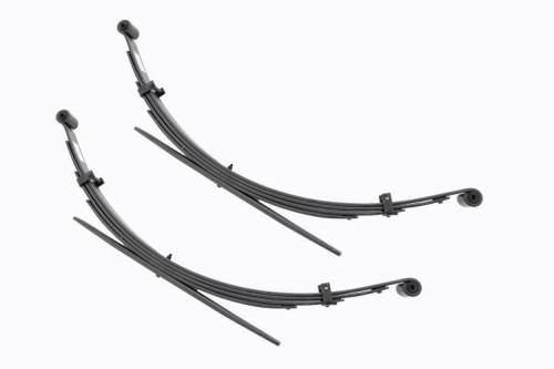 Rough Country - 8034Kit | Rear Leaf Springs | 4" Lift | Pair | Dodge W100 Truck (70-89)/W200 Truck (70-80) 4WD