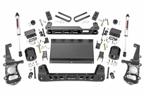 Rough Country - 40770 | Rough Country 4 Inch Lift Kit For Ford F-150 Tremor 4WD | 2021-2023 | V2 Monotube Shocks