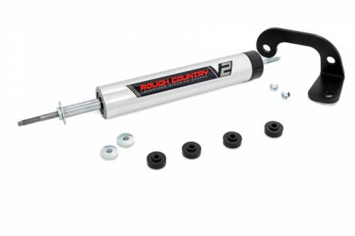 Rough Country - 8731270 | V2 Steering Stabilizer | 8-lug Only | Chevy C2500/K2500 C3500/K3500 Truck (88-00)