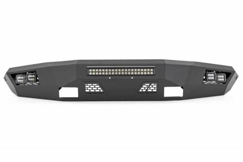 Rough Country - 10766 | Rough Country Steel Front Bumper With LED Cube (X4) Lights & 20 Inch Light Bar For Ford F-150 2WD/4WD | 2004-2008