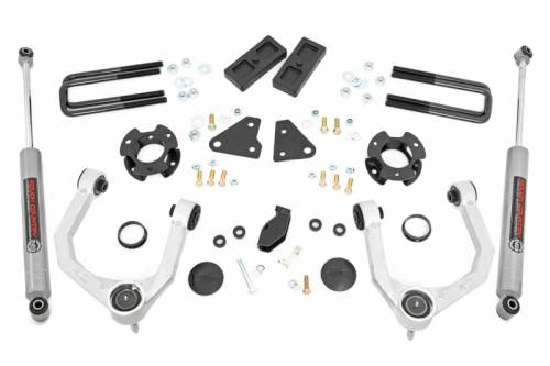 Rough Country - 500011 | Rough Country 3.5 Inch Lift Kit For Ford Ranger 4WD | 2019-2023 | Premium N3, Factory Cast Steel Knuckles