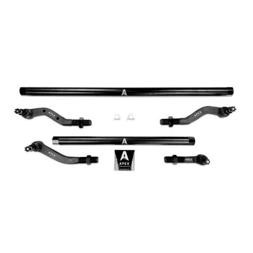 Apex Chassis - KIT115 | Apex Chassis Steering Kit 2.5 ton Tie Rod & Drag Link / DANA 44 / Flip Kit 4.5" Or More For Jeep Wrangler / Gladiator (2018-2024) | Steel