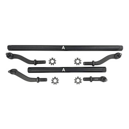 Apex Chassis - KIT135 | Apex Chassis Steering Kit 2.5 ton No Flip 3.5" Or Less For Jeep Wrangler JK | 2007-2018 | Black Aluminum