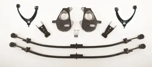 McGaughys Suspension Parts - 34310 | McGaughys 2 Inch Front / 4 Inch Rear Lowering Kit 2014-2018 GM 1500 Trucks w/ Aluminum or Stamped Steel Control Arms