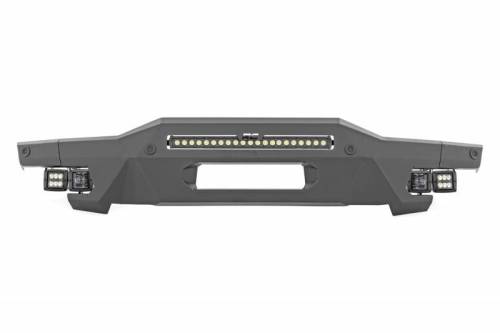 Rough Country - 51084 | Rough Country High Clearance Front Bumper Kit For Ford Bronco 4WD | 2021-2023 | 20" Black Series, Black Series Flood & SAE Fog Cubes