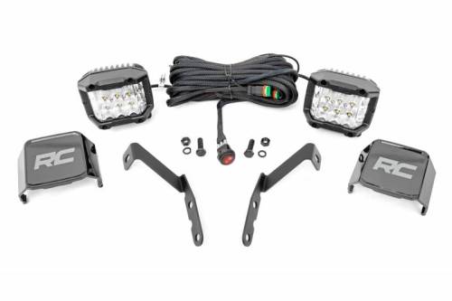 Rough Country - 71062 | Rough Country LED Ditch Light Kit With 3 Inch Osram Wide Angle Series For Chevrolet / GMC | 2007-2014