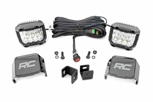 Rough Country - 71075 | Rough Country LED Ditch Light Kit For Toyota Tundra | 2022-2023 | 3 Inch Osram Wide Angle Series