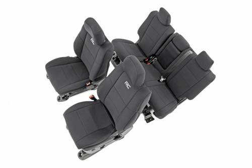 Rough Country - 91046 | Rough Country Front And Rear Seat Covers For Jeep Grand Cherokee WK2 | 2011-2022