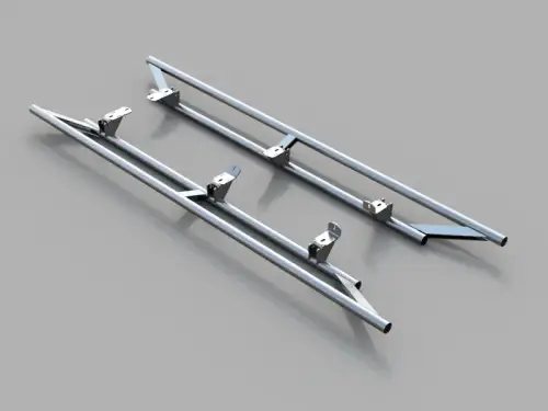Traxda - 208971 | Honda Rock Rails | DOM Seamless | Unfinished Raw Steel / Without Inner Plates
