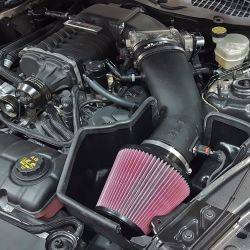 S&B Filters - CAI-FMGRS-15 | S&B Filters JLT Cold Air Intake Kit (2015-2017 Mustang GT Supercharged) Cotton Cleanable Red