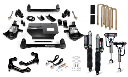 Cognito Motorsports - 210-P1153 | Cognito 4-Inch Elite Lift Kit with Elka 2.5 reservoir shocks (2011-2019 Silverado, Sierra 2500 HD, 3500 HD 2WD/4WD)