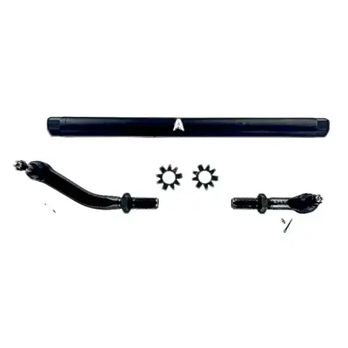 Apex Chassis - KIT123 | Apex Chassis Extreme Duty No Flip Drag Link Assembly For Jeep Wrangler JL / Gladiator JT 2.5 Ton (2018-2024) | Fits Dana 44 Axle With 4.5" Or Less | Black Aluminum