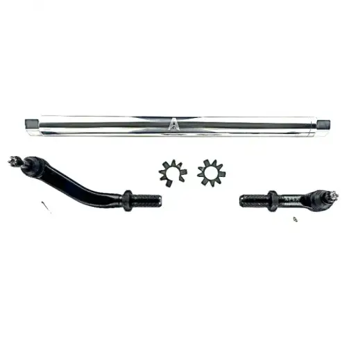 Apex Chassis - KIT128 | Apex Chassis Extreme Duty No Flip Drag Link Assembly For Jeep Wrangler JL / Gladiator JT 2.5 Ton (2018-2024) | Fits Dana 44 Axle With 4.5" Or Less Lift | Polished Aluminum