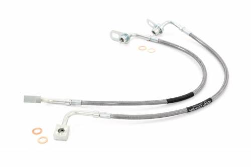 Rough Country - 89309 | Rough Country Stainless Steel Brake Lines For Ram 1500 4WD | 2019-2024