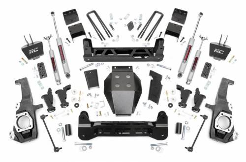 Rough Country - 11030 | Rough Country 5 Inch Lift Kit With Torsion Drop For Chevrolet Silverado 2500 HD / GMC Sierra 2500 HD | 2020-2024