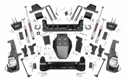 Rough Country - 11730 | Rough Country 7 Inch Lift Kit With Torsion Drop For Chevrolet Silverado 2500 HD / GMC Sierra 2500 HD | 2020-2024