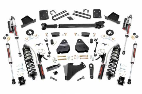 Rough Country - 50359 | Rough Country 6 Inch Coilover Conversion Lift Kit For Diesel Ford F-250/F-350 Super Duty | 2017-2022 | 3.5" Axle, Rear Factory Springs, Rear Vertex Shocks, Front Drive Shaft