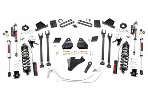 Rough Country - 52759 | Rough Country 6 Inch Coilover Conversion Lift Kit With 4 Link Setup For Ford F-250 Super Duty | 2015-2016 | No Rear Factory Springs, Rear Vertex Shocks