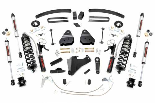 Rough Country - 59458 | Rough Country 6 Inch Coilover Conversion Lift Kit For Ford F-250/F-350 Super Duty | 2008-2010 | Diesel, Rear V2 Shocks