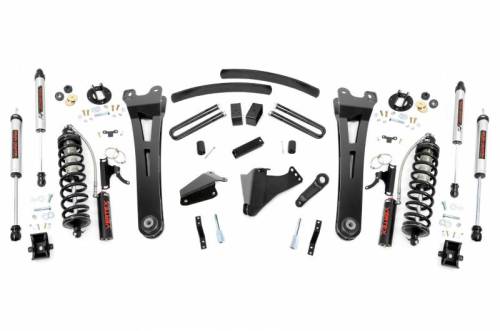 Rough Country - 53758 | Rough Country 6 Inch Coilover Conversion Lift Kit With Radius Arm For Ford F-250/F-350 Super Duty | 2005-2007 | Gas, Rear V2 Shocks