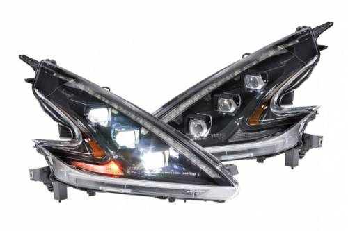Morimoto - LF474-ASM | Morimoto XB LED Headlights With Amber Side Marker & Sequential Turn Signal For Nissan 370Z | 2009-2020 | Pair