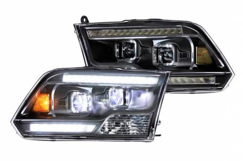 Morimoto - LF524 | Morimoto XB Hybrid LED Headlights With White DRL For Dodge Ram 1500 (2009-2014, 2016-2018) / Ram 1500 Classic (2019-2022) | Pair