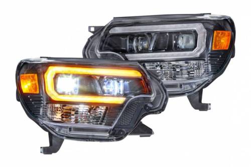 Morimoto - LF529-A | Morimoto XB Hybrid LED Headlights With Amber DRL For Toyota Tacoma | 2012-2015 | Pair