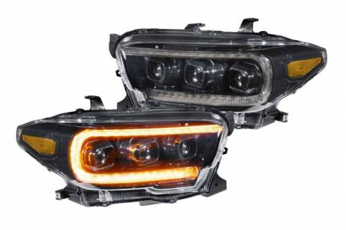 Morimoto - LF530.2-A-ASM | Morimoto XB LED Headlights With Amber Side Marker, Sequential Turn Signal, Amber DRL For Toyota Tacoma | 2016-2021 | Pair, Gen 2