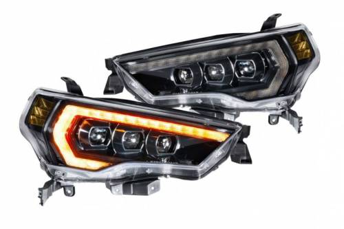 Morimoto - LF531.2-A-ASM | Morimoto XB LED Headlights With Amber Side Marker, Sequential Turn Signal, Amber DRL For Toyota 4Runner | 2014-2023 | Pair, Gen 2