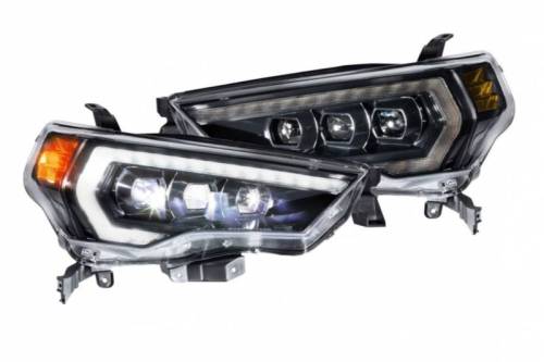 Morimoto - LF531.2-ASM | Morimoto XB LED Headlights With Amber Side Marker, Sequential Turn Signal, White DRL For Toyota 4Runner | 2014-2023 | Pair, Gen 2