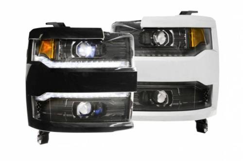 Morimoto - LF541 | Morimoto XB LED Headlights With Sequential Turn Signal, White DRL For Chevrolet Silverado HD | 2015-2019 | Pair, NO Grille Trim Bezels