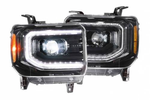 Morimoto - LF544 | Morimoto XB LED Headlights With Sequential Turn Signal, White DRL For GMC 1500 Sierra/Sierra HD | 2014-2019 | Pair