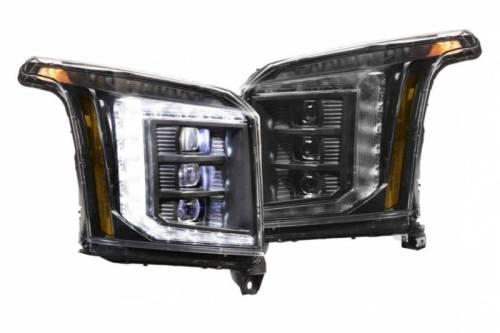 Morimoto - LF545 | Morimoto XB LED Headlights With Sequential Turn Signal, White DRL For GMC Yukon | 2015-2020 | Pair