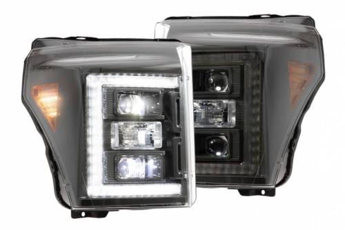 Morimoto - LF553 | Morimoto XB Hybrid LED Headlights With White DRL For Ford Super Duty | 2011-2016 | Pair