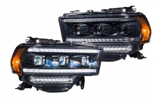 Morimoto - LF701 | Morimoto XB LED Headlights With Sequential Turn Signal, White DRL For Dodge Ram HD | 2019-2022 | Pair