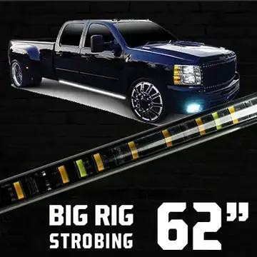 Recon Truck Accessories - 26414XS | 62? Big Rig Strobing Light Kit LED in Selectable Amber or White