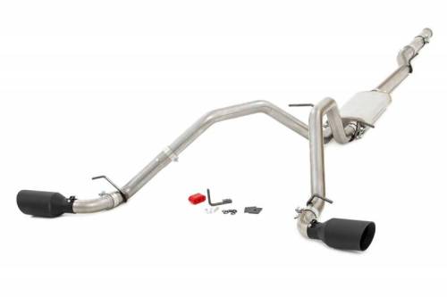 Rough Country - 96017 | Rough Country Performance Cat-Back Exhaust System With Black Tips For 6.2L Chevrolet/GMC Silverado/Sierra 1500 (2011-2018) / Classic (2019)