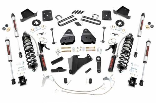 Rough Country - 47858 | Rough Country 4.5 Inch Coilover Conversion Lift Kit For Ford F-250/F-350 Super Duty | 2008-2010 | V2 Monotube Shocks