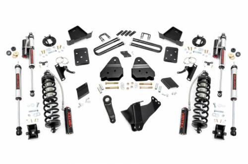 Rough Country - 53059 | Rough Country 4.5 Inch Coilover Conversion Lift Kit For Ford F-250 Super Duty | 2011-2014 | No Rear Factory Springs, Vertex Adjustable Shocks