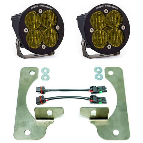 Baja Designs - 447723 | Baja Designs Squadron-R SAE Pocket Kit Amber Fog Lights For Jeep Gladiator/Wrangler JL | 2018-2022