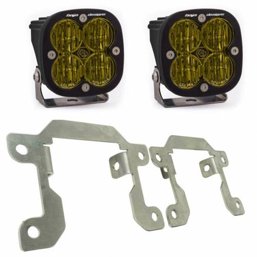 Baja Designs - 447716 | Baja Designs Squadron SAR Pocket Kit Amber Fog Lights For Ford Ranger/Bronco | 2019-2022 | With OE Plastic Bumper