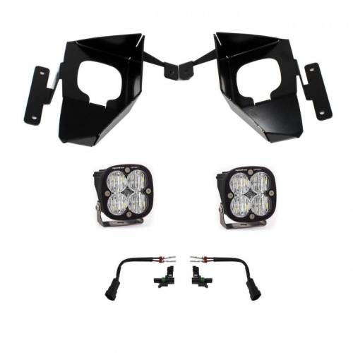 Baja Designs - 447536 | Baja Designs Squadron Sport Pocket Kit Fog Lights For Chevrolet Silverado/GMC Sierra 1500 | 2016-2018