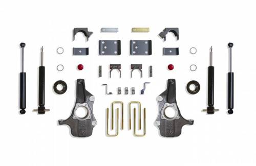 MaxTrac Suspension - KS331946S | 4/6 Lowering Kit with Spindles (2019-2022 Chevrolet, GMC Silverado 1500, Sierra 1500 2WD/4WD