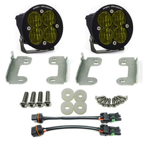 Baja Designs - 447735 | Baja Designs Squadron-R SAE Pocket Kit Amber Fog Lights For Jeep Gladiator/Wrangler JL | 2018-2022