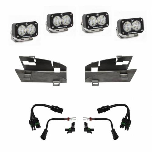 Baja Designs - 448024 | Baja Designs S2 Sport Dual Pocket Kit Fog Lights For Ram 1500 Rebel/TRX | 2019-2022