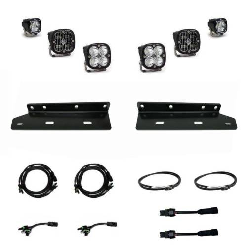 Baja Designs - 448055 | Baja Designs Squadron SAE/S1 Pocket Kit Fog Lights For Ford F-150 Raptor | 2021-2022