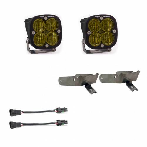 Baja Designs - 630822 | Baja Designs Squadron SAE Pocket Kit Amber Fog Lights For Ford F-250/F-350 Super Duty | 1999-2010