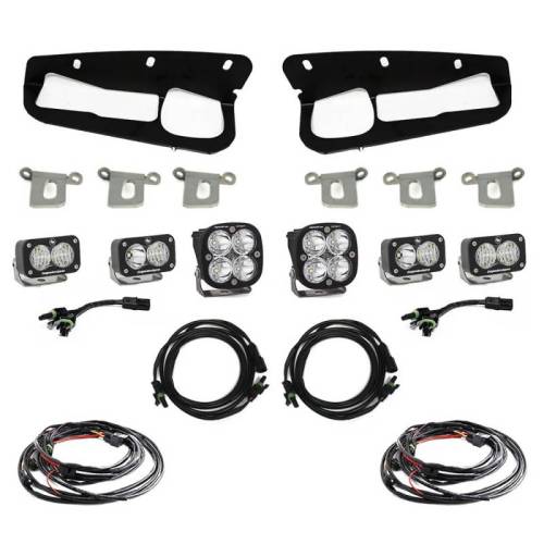 Baja Designs - 447760UP | Baja Designs Squadron Sport/S2 Sport Pocket Kit Fog Lights With Upfitter Connector For Ford Bronco | 2021-2022